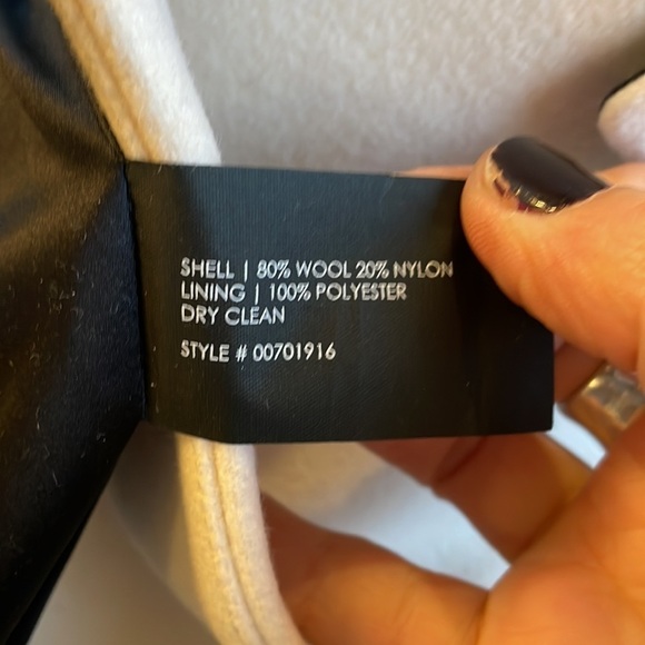 Club Monaco Italian Wool Retro Cream Coat - Picture 9 of 14